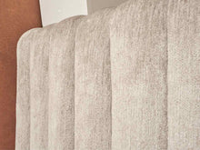 Interlude Home Custom Channel Back Upholstered Sliver Gray  King Bed