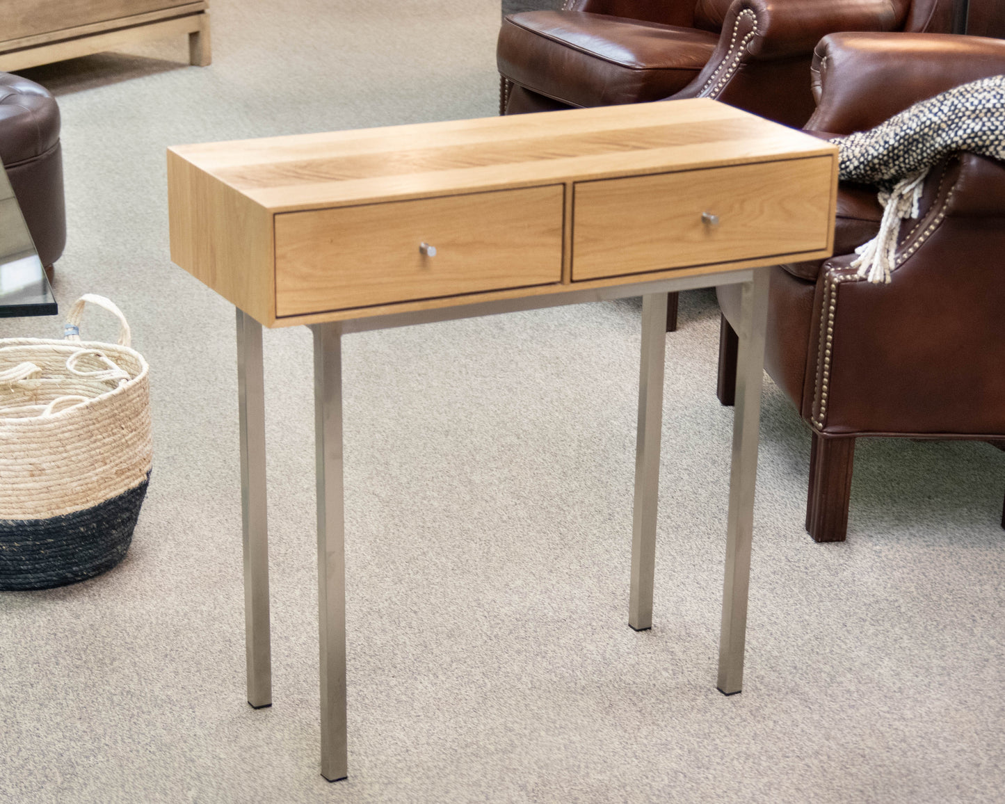 Room & Board 'Hudson' Oak Console with 2 Drawers