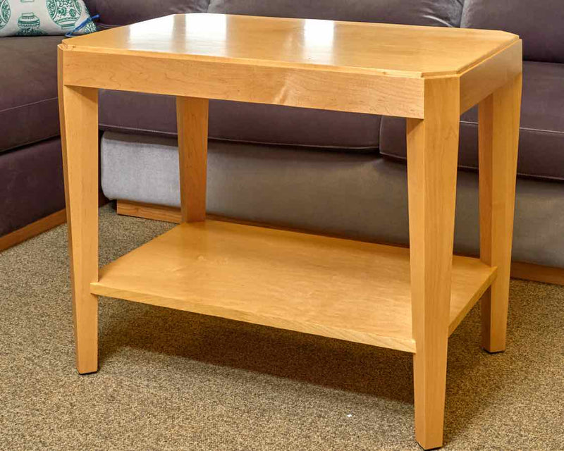 Maple Side Table w/ Shelf