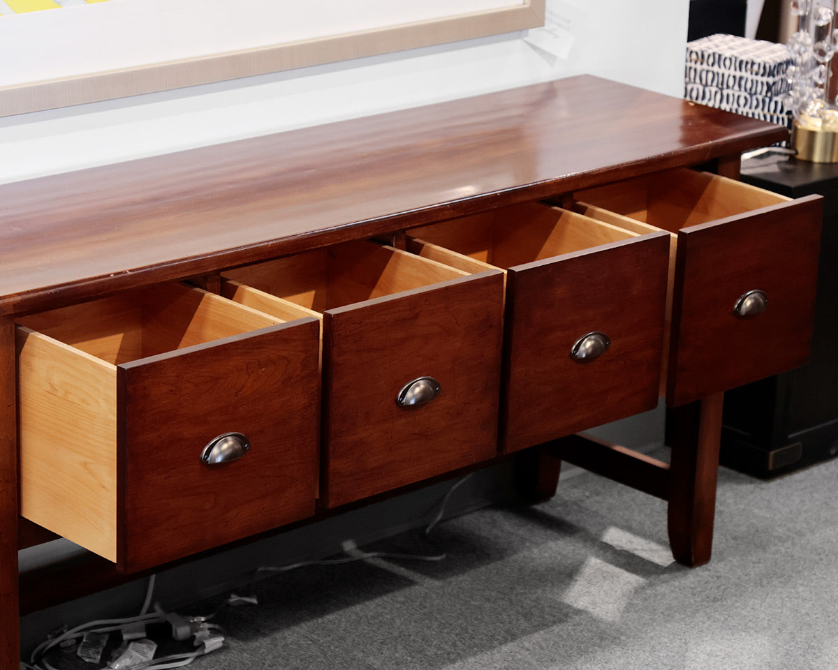 Pottery Barn Four Drawer Console Table