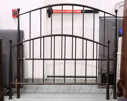 Crate & Barrel Espresso Metal Full Bed Frame
