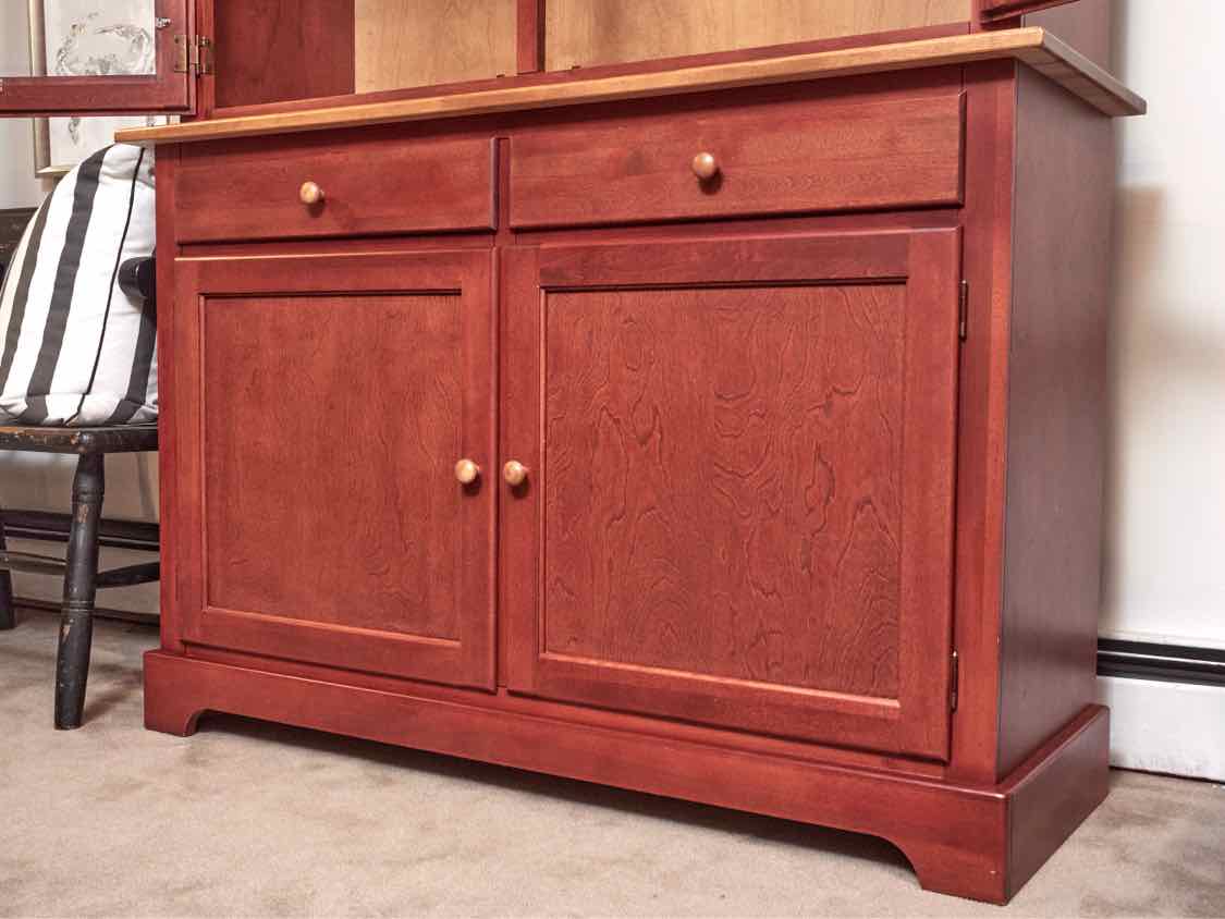 Shermag China Cabinet in Wheat & Brick Finish