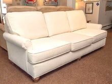Basset White Boucle Upholstered 3 Cushion Sofa
