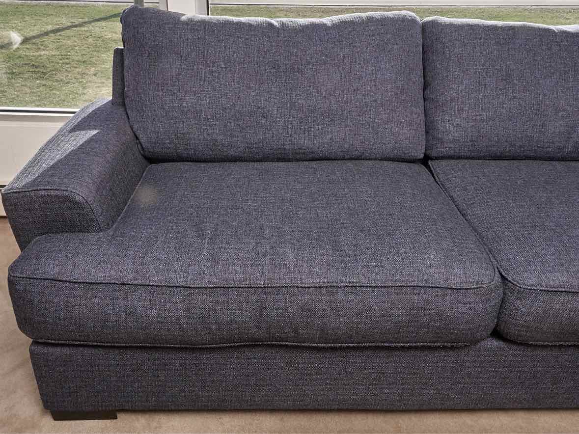 Mercury Orson  ' Sugarshack Denim' 2 Cushion Feather Blend  4 Toss Pillows Sofa