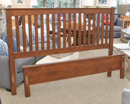 Mission Style Cherry King Bed
