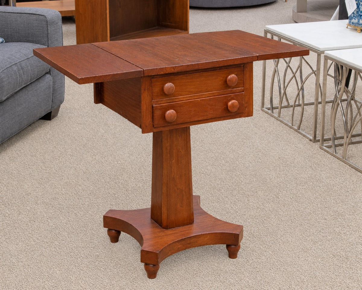 Benchmade Fir Empire Style Drop Leaf Side Table