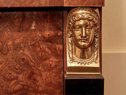 Baker Regency Burled Wood Secretary Desk