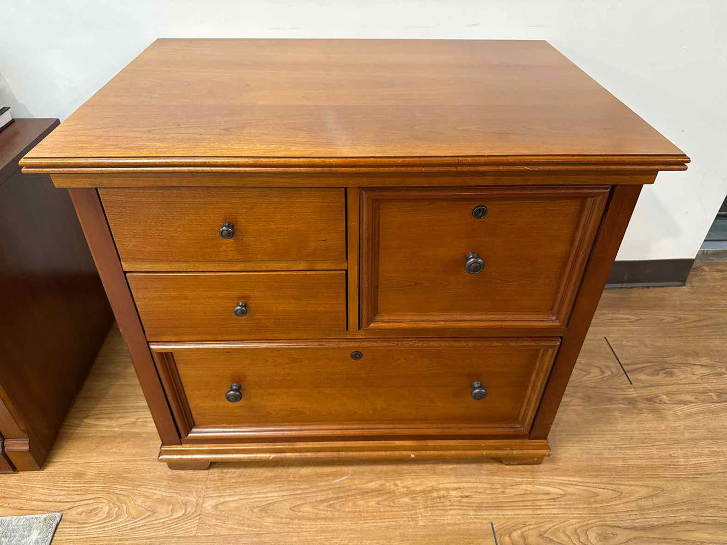 Stanley Office Storage Credenza w/ Filing Cabinets