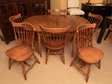 Hitchcock Maple Drop Leaf Table with (2) 14" Leaves & 6 Chair Set