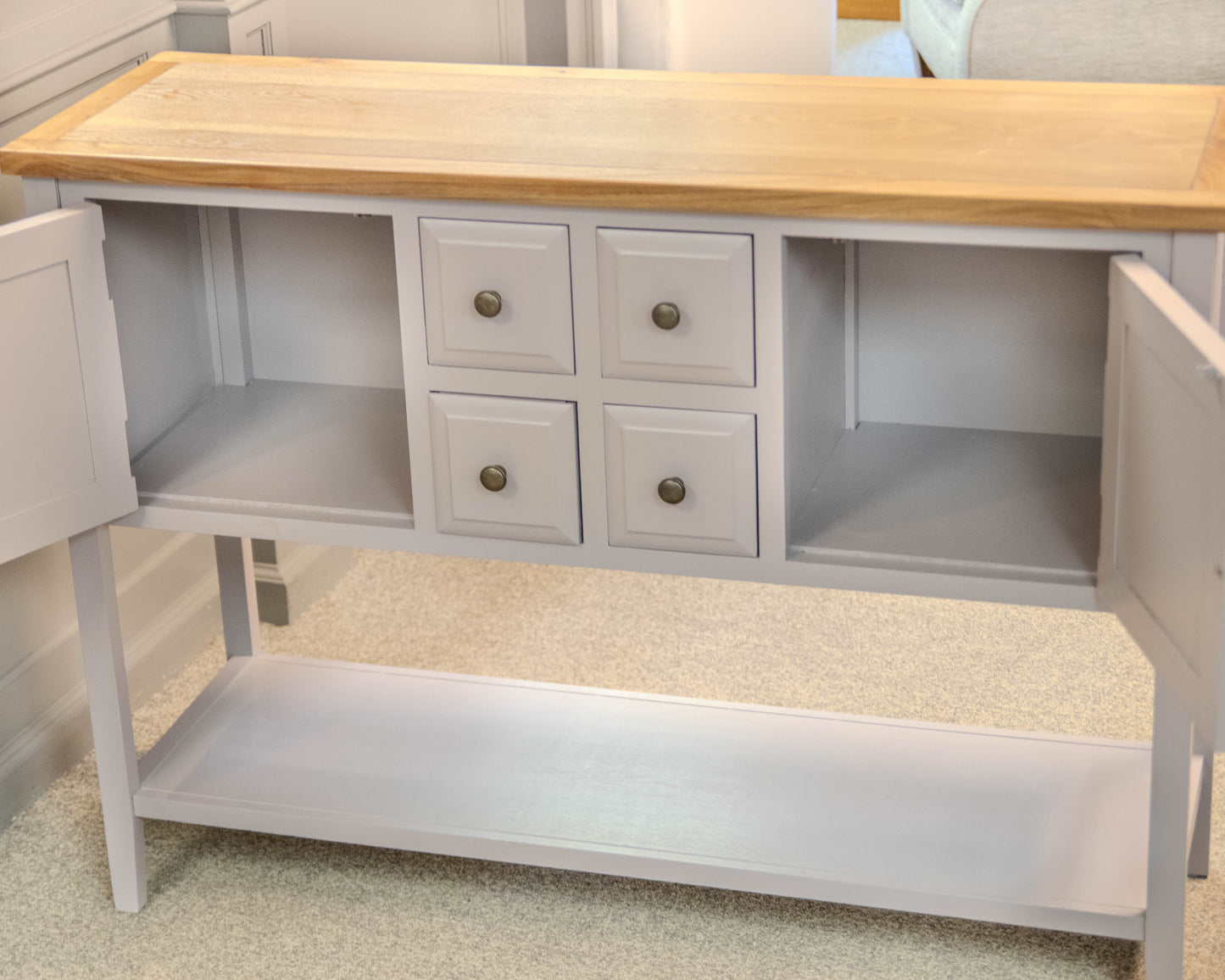 Safavieh 'Charlotte' Console in Grey Finish W/ Light Oak Top