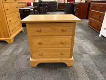 Maple 3 Drawer Nightstand
