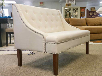 Banquette Light Beige Upholstered Bench