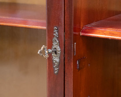 Mahogany Bookcase W/ Glass Doors