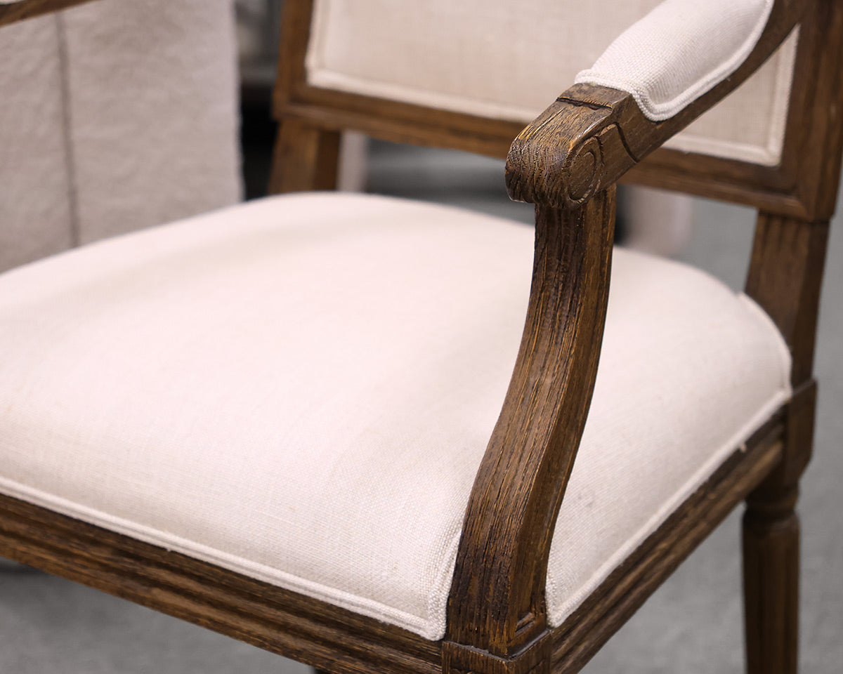 Set of 12 Restoration Hardware Dining Chairs 2 with arms