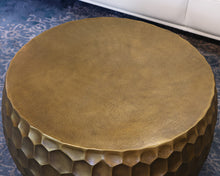 Round Hammered Cocktail Table