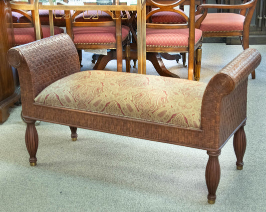 Ethan Allen 'British Classics' Rattan Bench