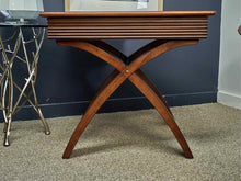 Mahogany Cross Leg Side Table in Espresso  Finish