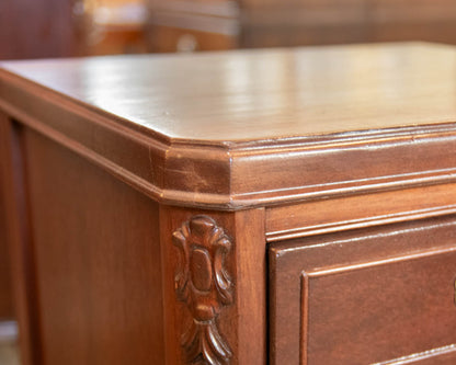 Mahogany 1 Drawer Nightstand & Open storage