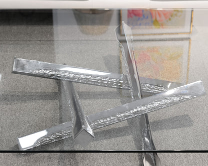 Roche Bobois 'Fuego' Square Glass Cocktail Table