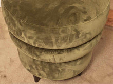 Moss Green Velvet Upholstered  Stool
