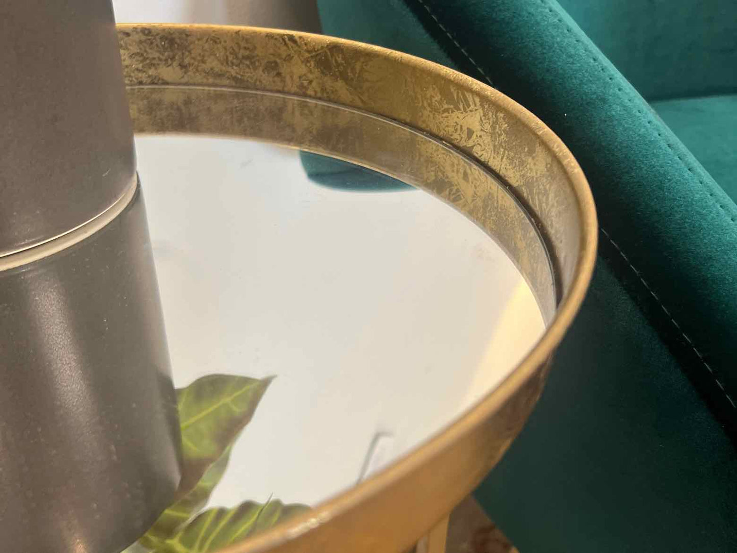 Gold Mirrored Drink Table
