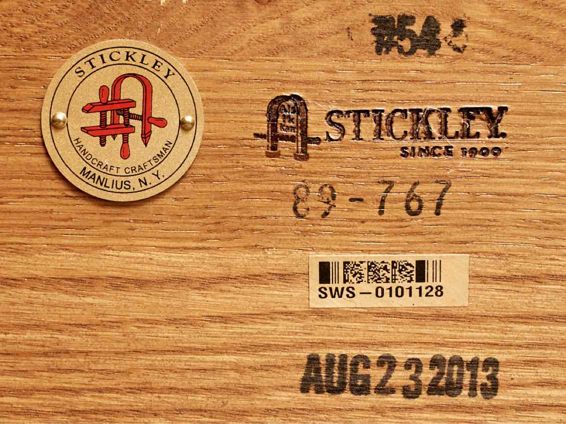 Stickley Mission Solid Oak ( 89-767)  Cocktail Table With Lower Shelf