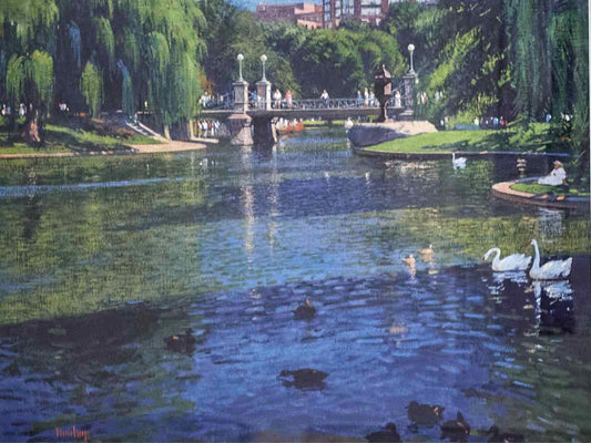 "Summertime in the Boston Public Gardens" Giclee Wall Decor