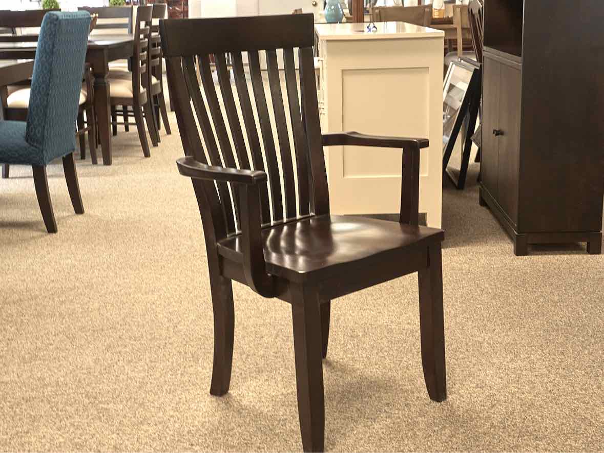 Pair of Cat Greek Cherry  "Monterey" Arm  Dining Chairs