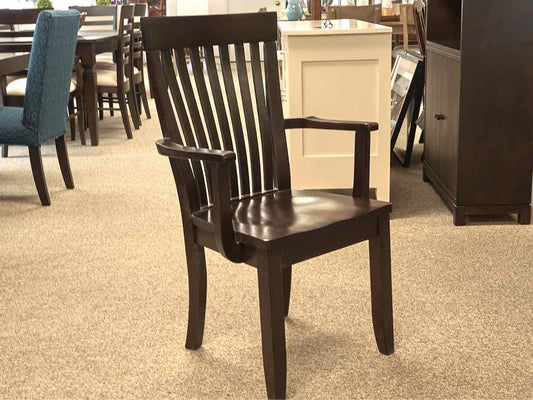 Pair of Cat Greek Cherry  "Monterey" Arm  Dining Chairs