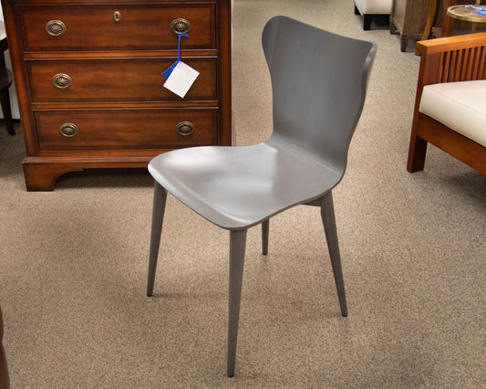 Pair of Crate & Barrel  'Brera Grigio' Bentwood Warm Grey Dining Chairs