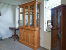 Cochrane Oak Two Piece Lighted China Cabinet