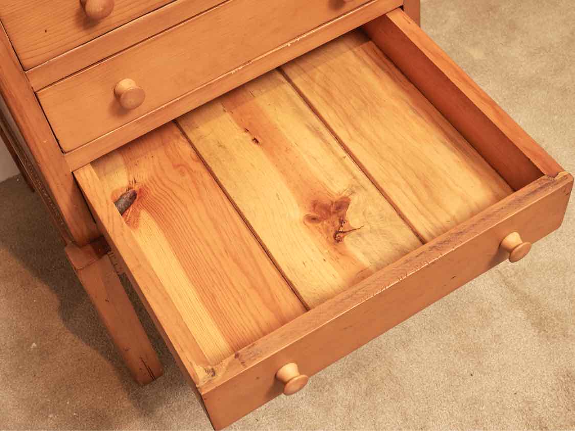 Pine 3 Drawer Side Table