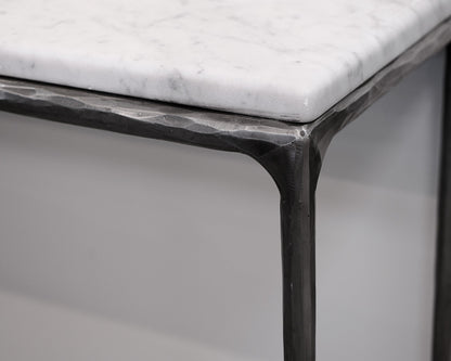 Restoration Hardware Thaddeus Marble Console Table