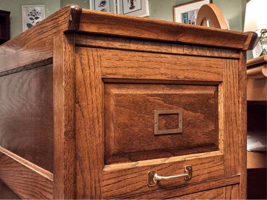 Oak 2 Drawer File Cabinet