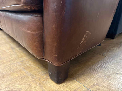 Crate & Barrel Leather Loveseat