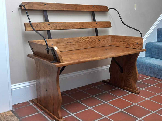 Oak Sleigh Bench
