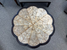 Scalloped Side Table W/ Mother of Pearl Top