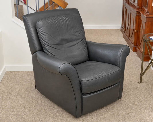 Recliner in Black Leather