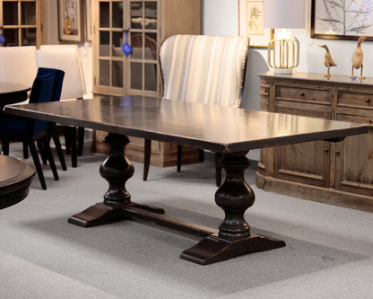 Arhaus Distressed Double Pedestal Dining Table