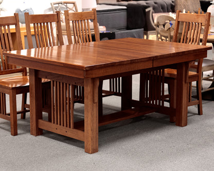 Oak Mission Style Table & 8 Chair Set