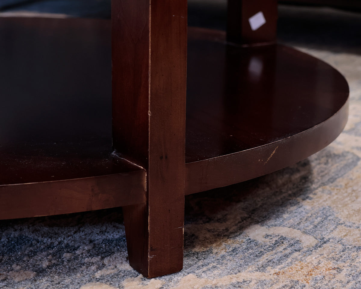 Arhaus Round Upholstered Ottoman