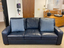 Caruso Top Grain Leather Sofa in Navy