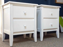 Pair of Maine Woodworks White Nightstands