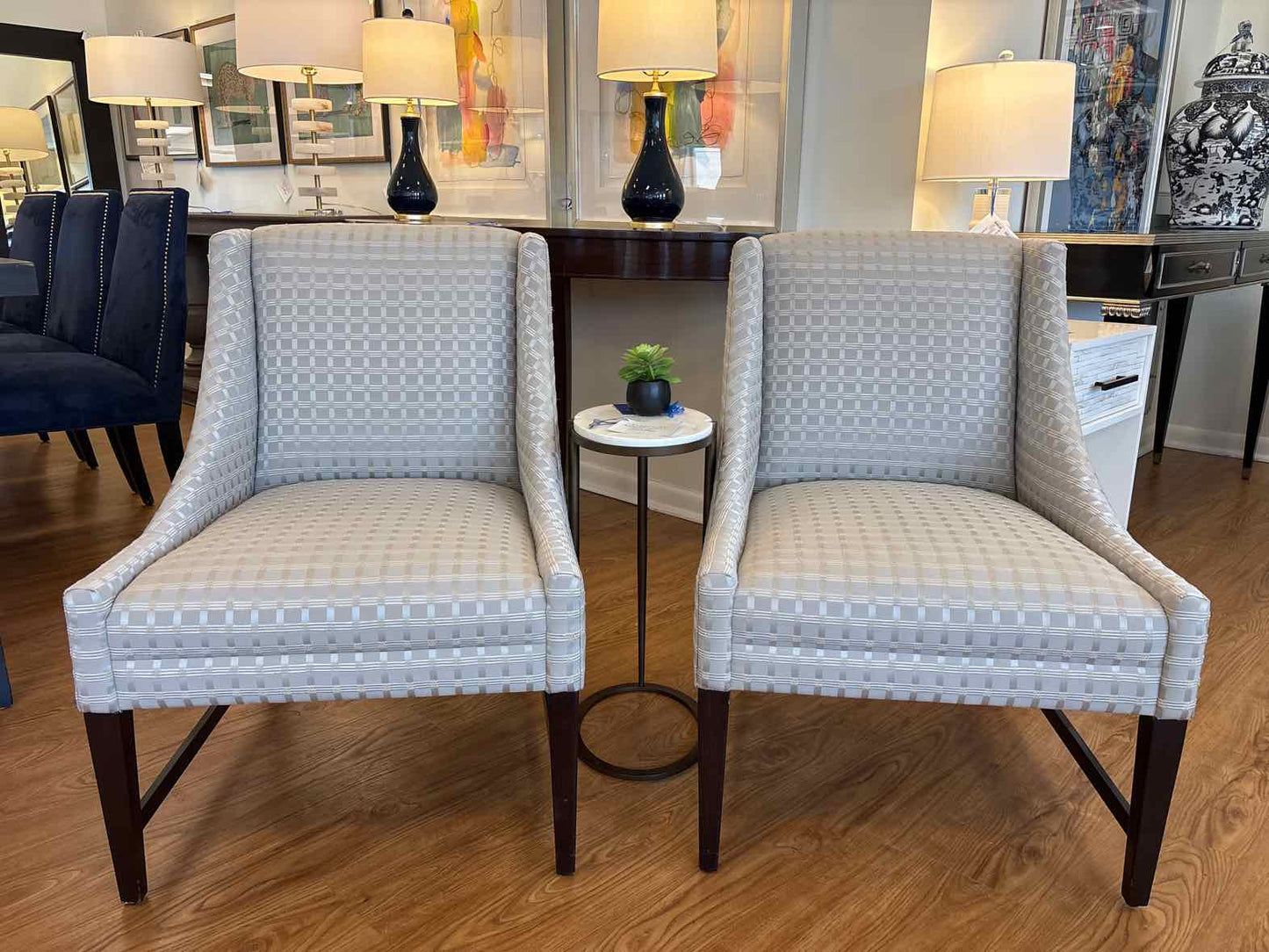 Pair of A. Rudin Slipper Chairs