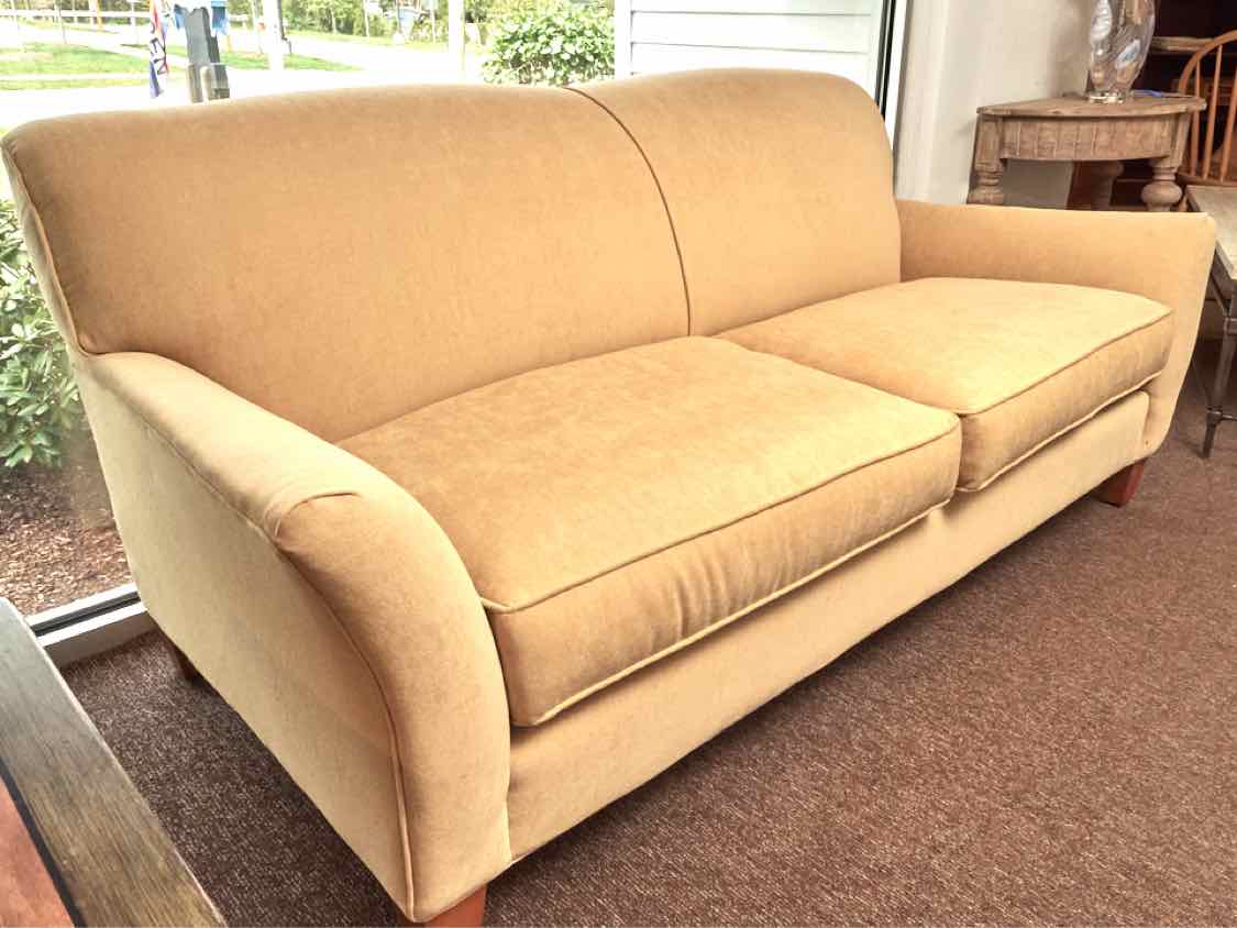 Rowe "Capri" Butter Yellow Upholstered 2 Cushion Sofa