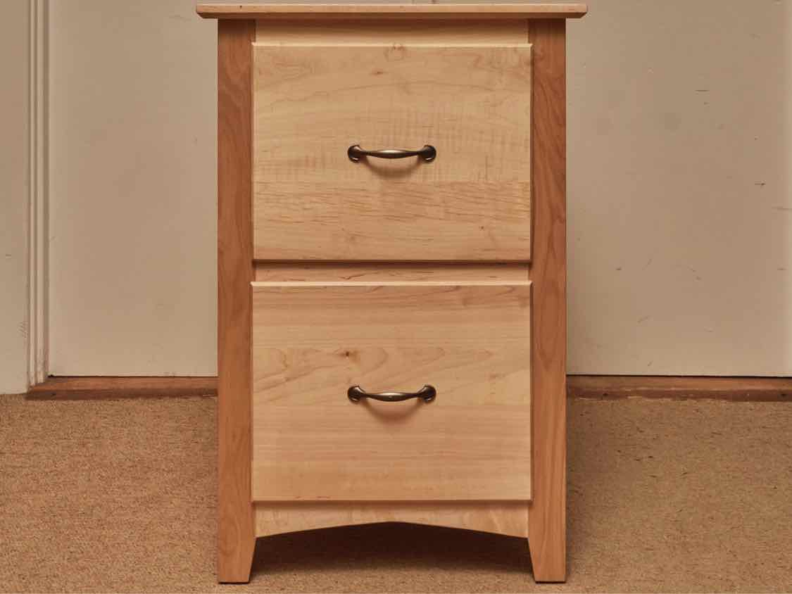 Natural Maple 2 Drawer File Cabinet