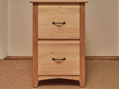 Natural Maple 2 Drawer File Cabinet