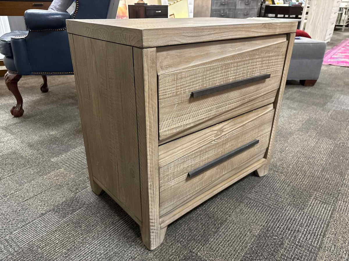 Rustic Contemporary 2-Drawer Nightstand