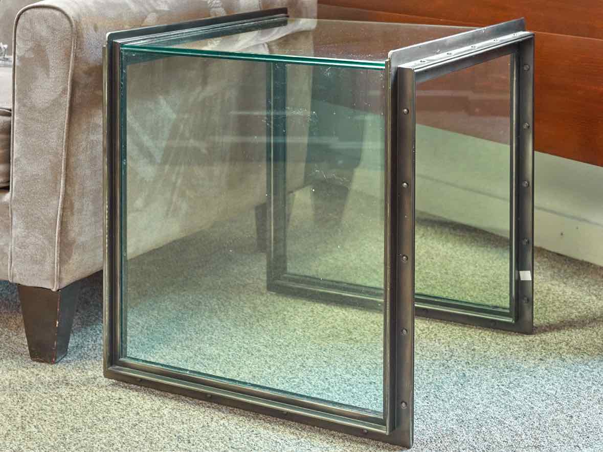 Iron & Glass Side Table