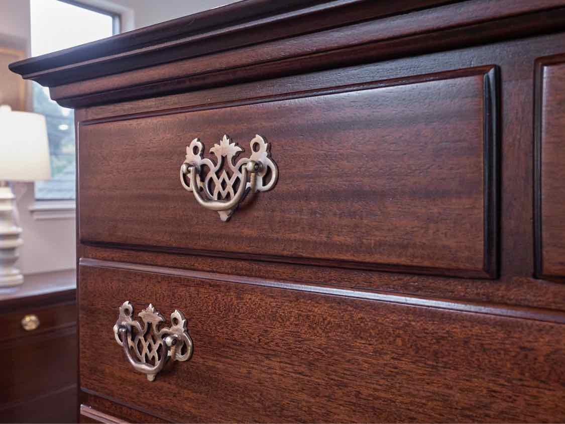 Solid Mahogany Six Drawer Highboy